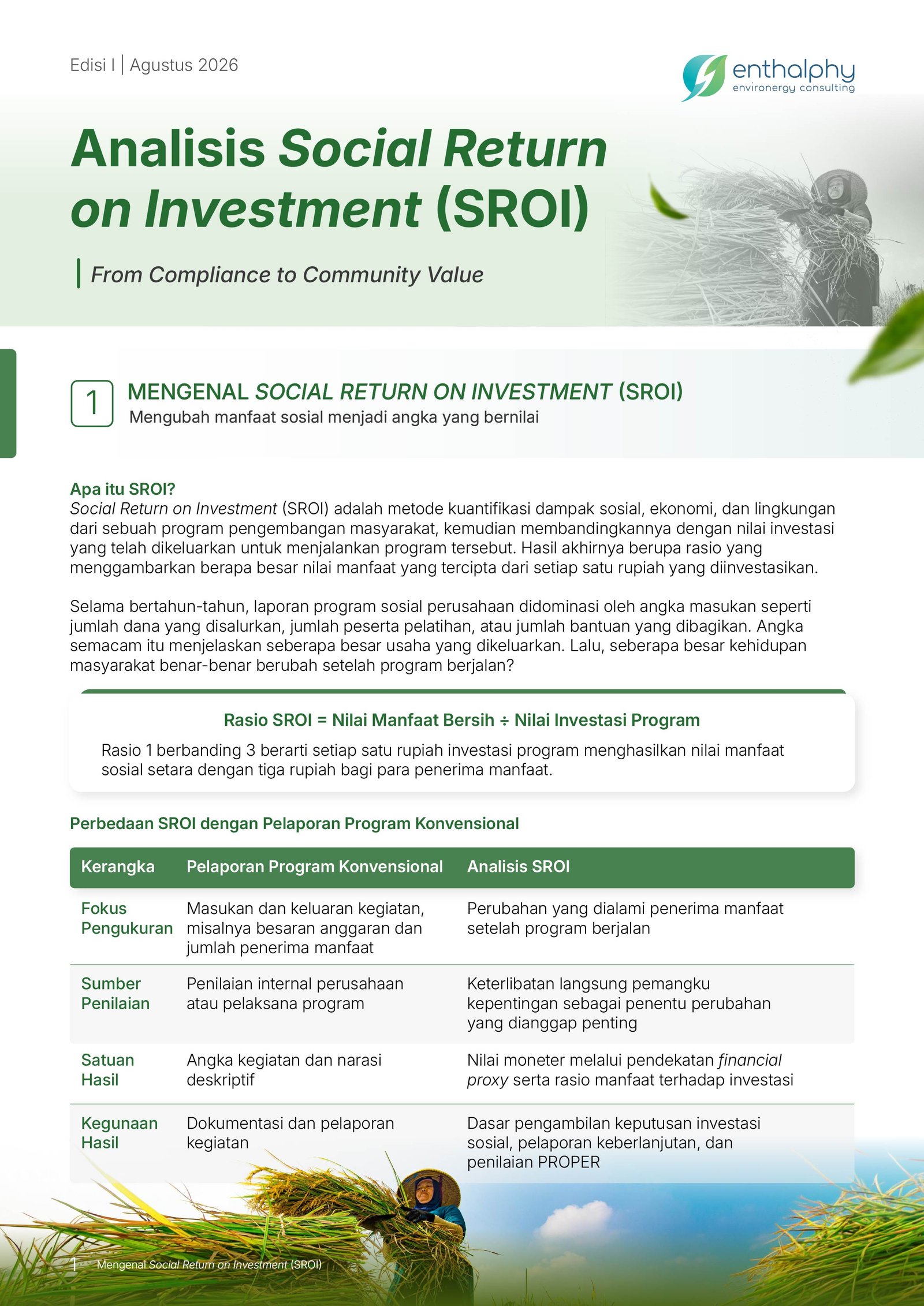 Social Return on Investment (SROI)